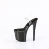 Pleaser - ENCHANT708 Ankle strap sandal, Pole dance shoes - Black Product image